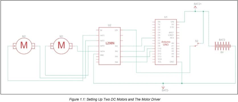 Motor Driver & DC Motors Schematic